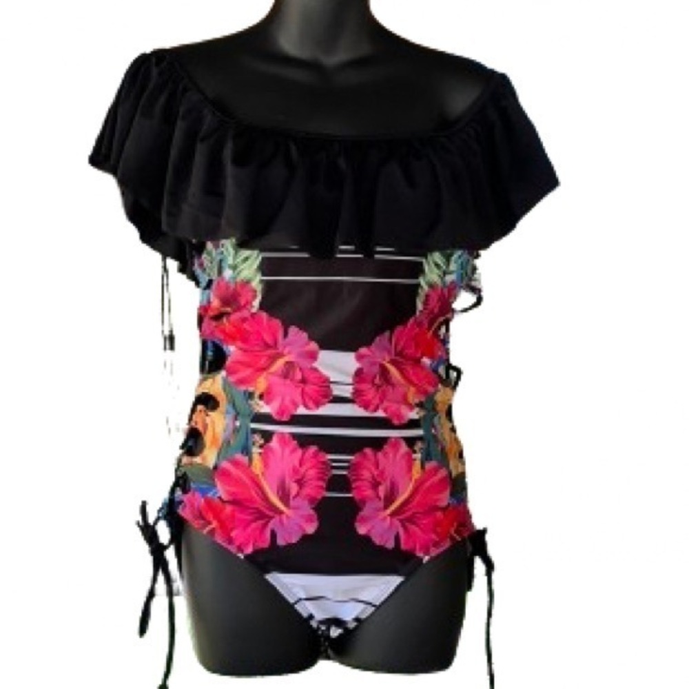 Marilyn Monroe floral one piece swimsuit size XL